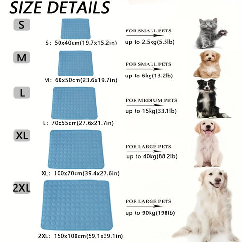 Dog Cooling Mat – Durable, Soft & Self-Cooling for Small & Large Dogs