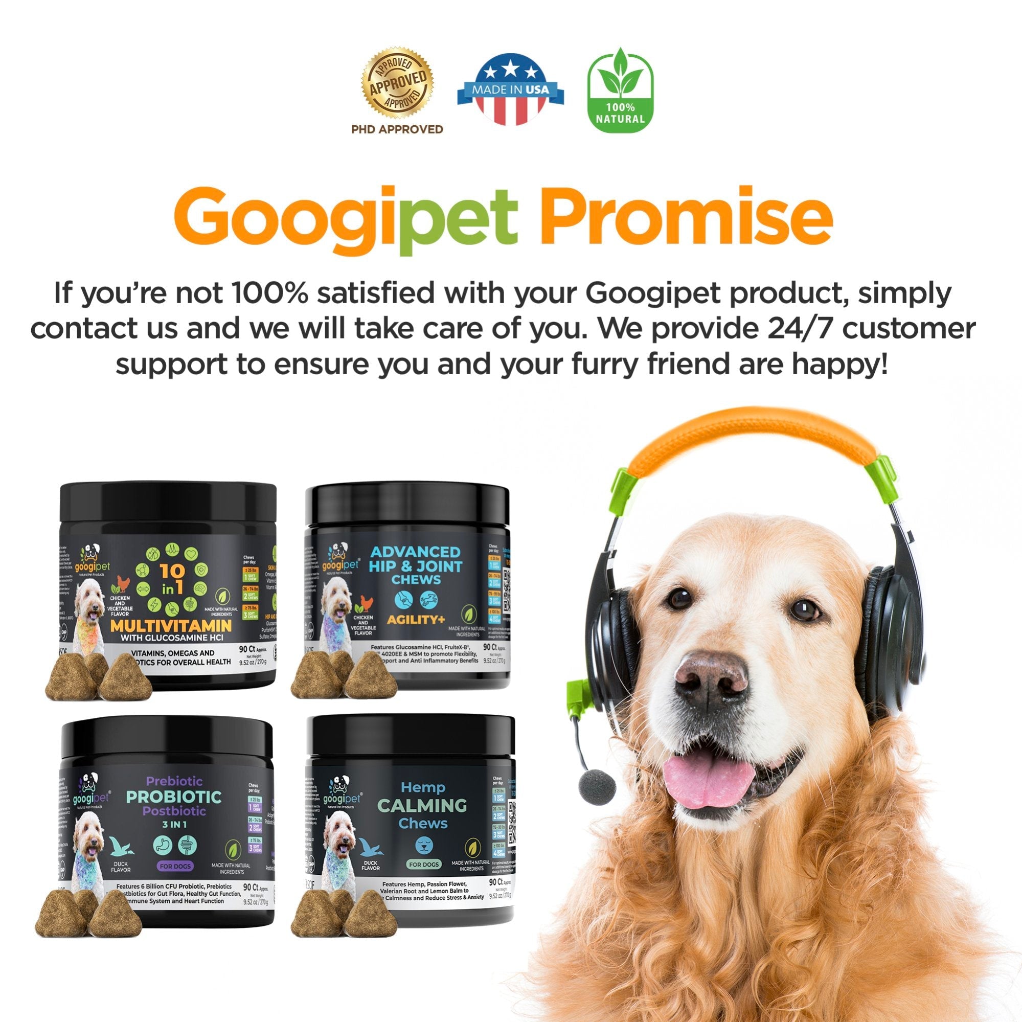 10 in 1 Multivitamin Chews for Dogs (Peanut Butter & Pumpkin Flavor)