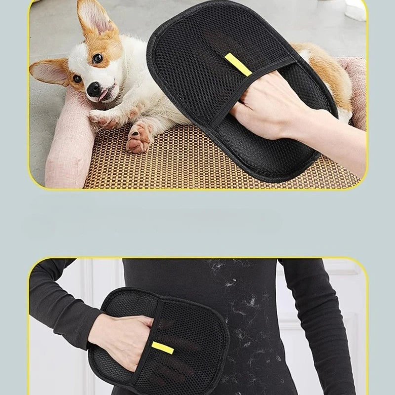 Pet Hair Remover Gloves – Washable & Reusable for Dogs, Cats, Clothes & Furniture