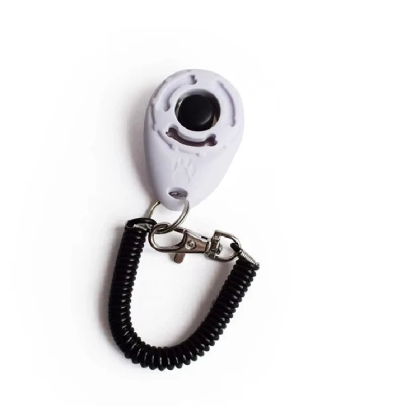 Dog Training Clicker Aid with Adjustable Wrist Strap Key Chain.
