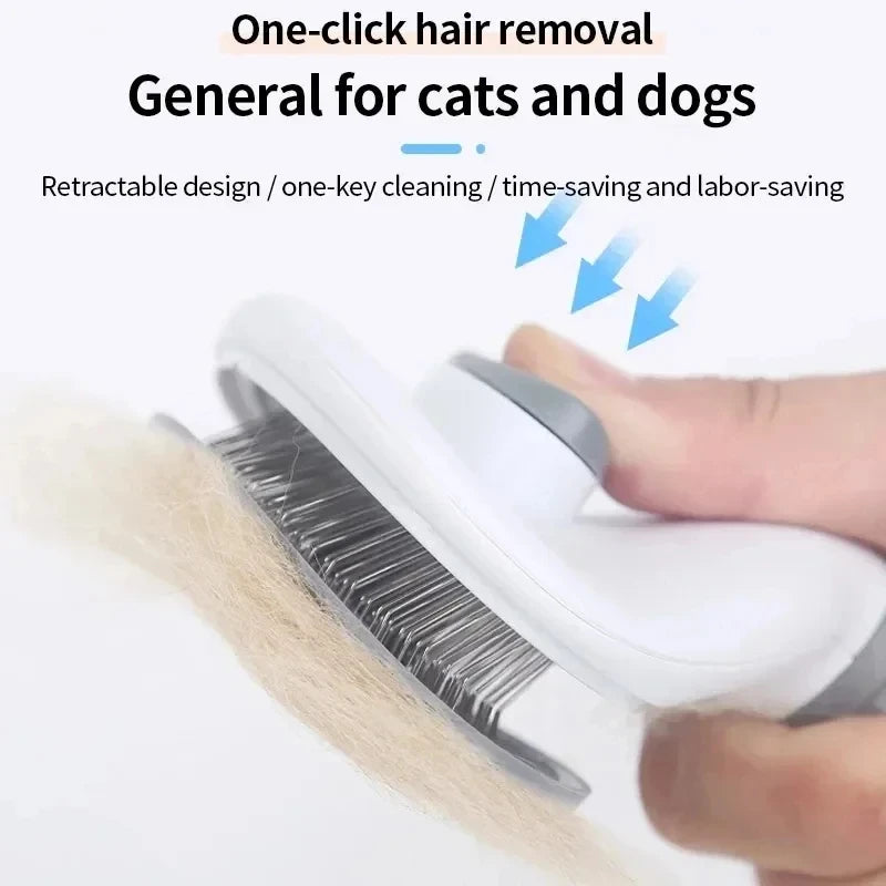 Self-Cleaning Pet Grooming Brush for Dogs and Cats
