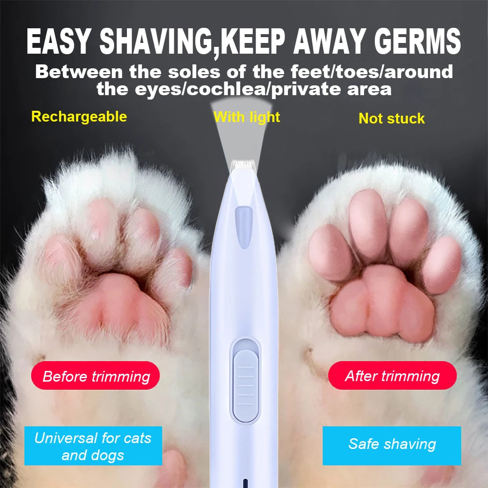 Electric Dog Hair Trimmer for Foot Hair that helps with Grooming.