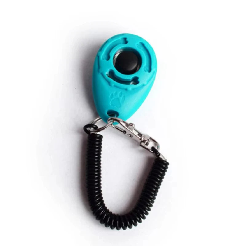 Dog Training Clicker Aid with Adjustable Wrist Strap Key Chain.