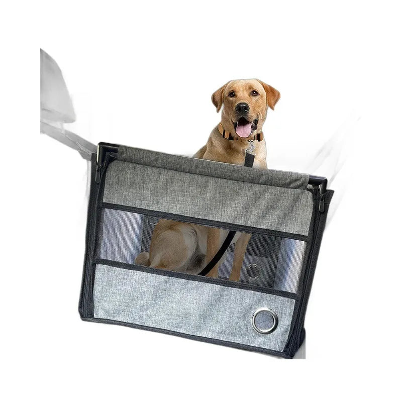 Stable, Waterproof Portable Car Pet Seat with Safety Mesh for Puppy Travel