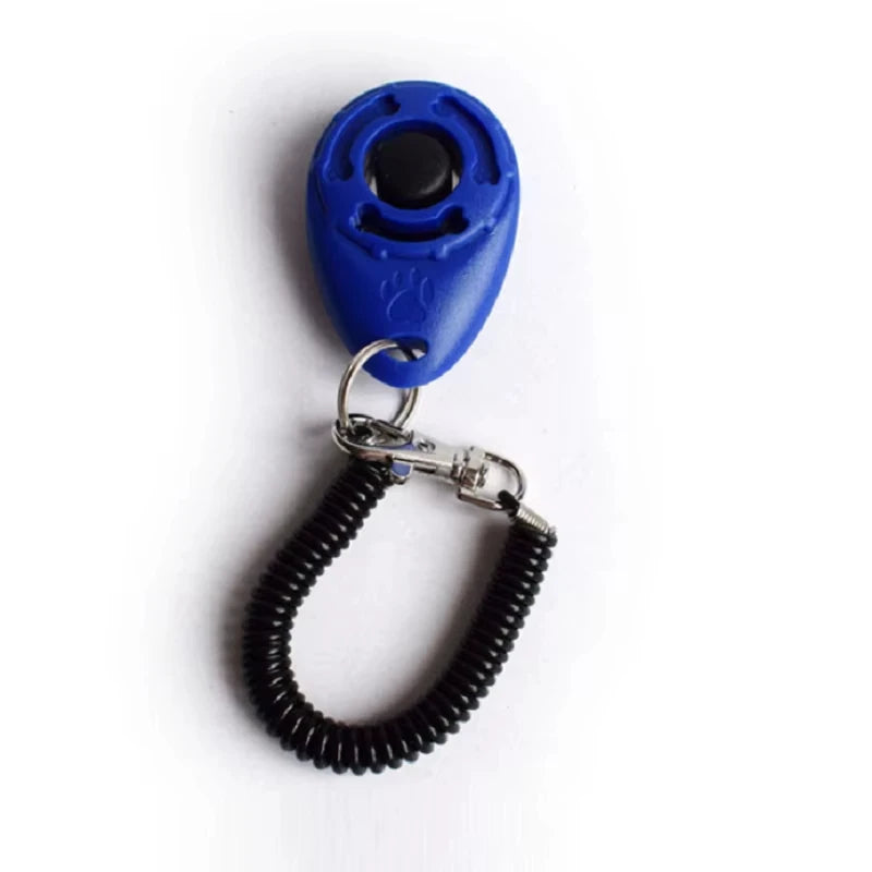 Dog Training Clicker Aid with Adjustable Wrist Strap Key Chain.