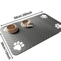 Absorbent Pet Feeding Mat - Quick Dry Waterproof Placemat with Rubber Backing for Food and Water Bowls.