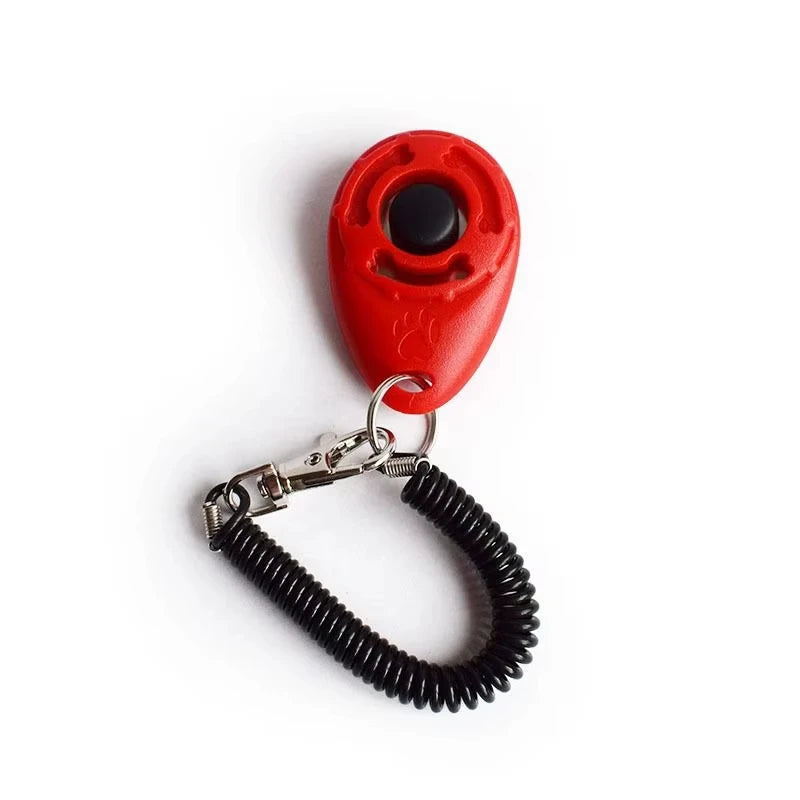 Dog Training Clicker Aid with Adjustable Wrist Strap Key Chain.