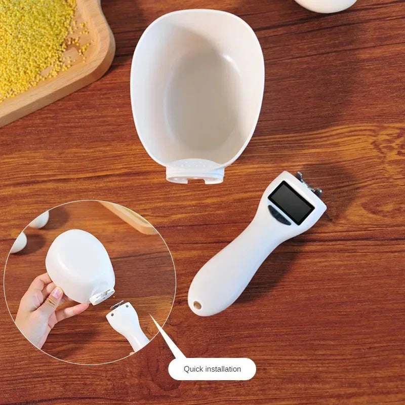 Electronic Pet Food Measuring Scoop - Digital Kitchen Scale with LED Display