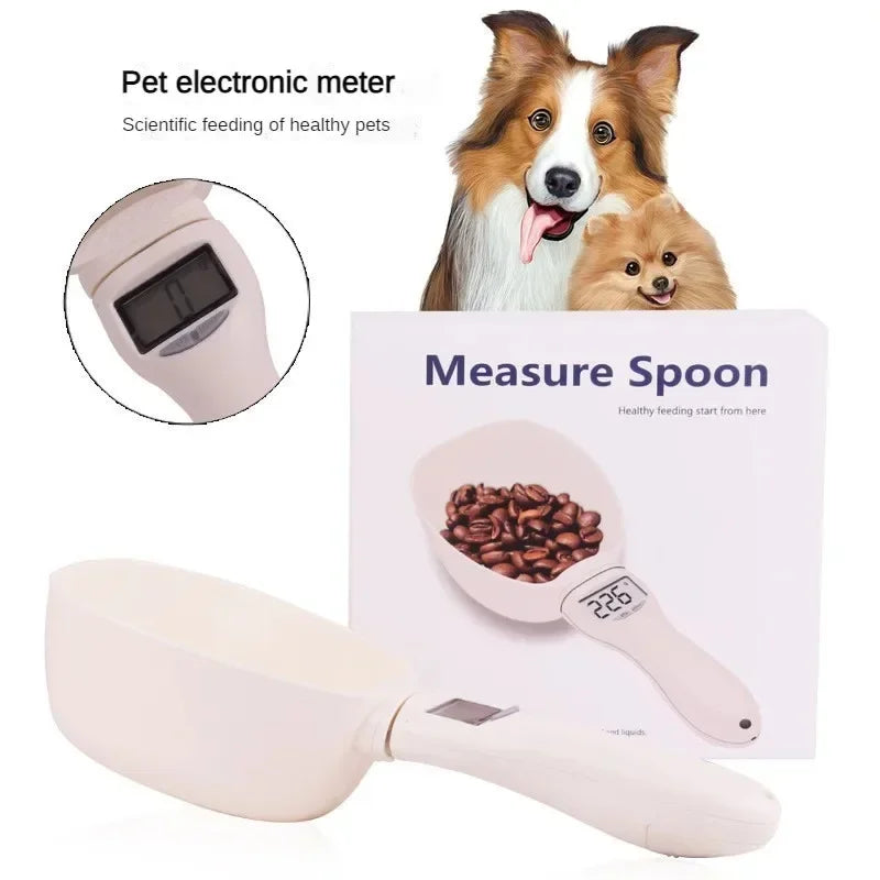 Electronic Pet Food Measuring Scoop - Digital Kitchen Scale with LED Display