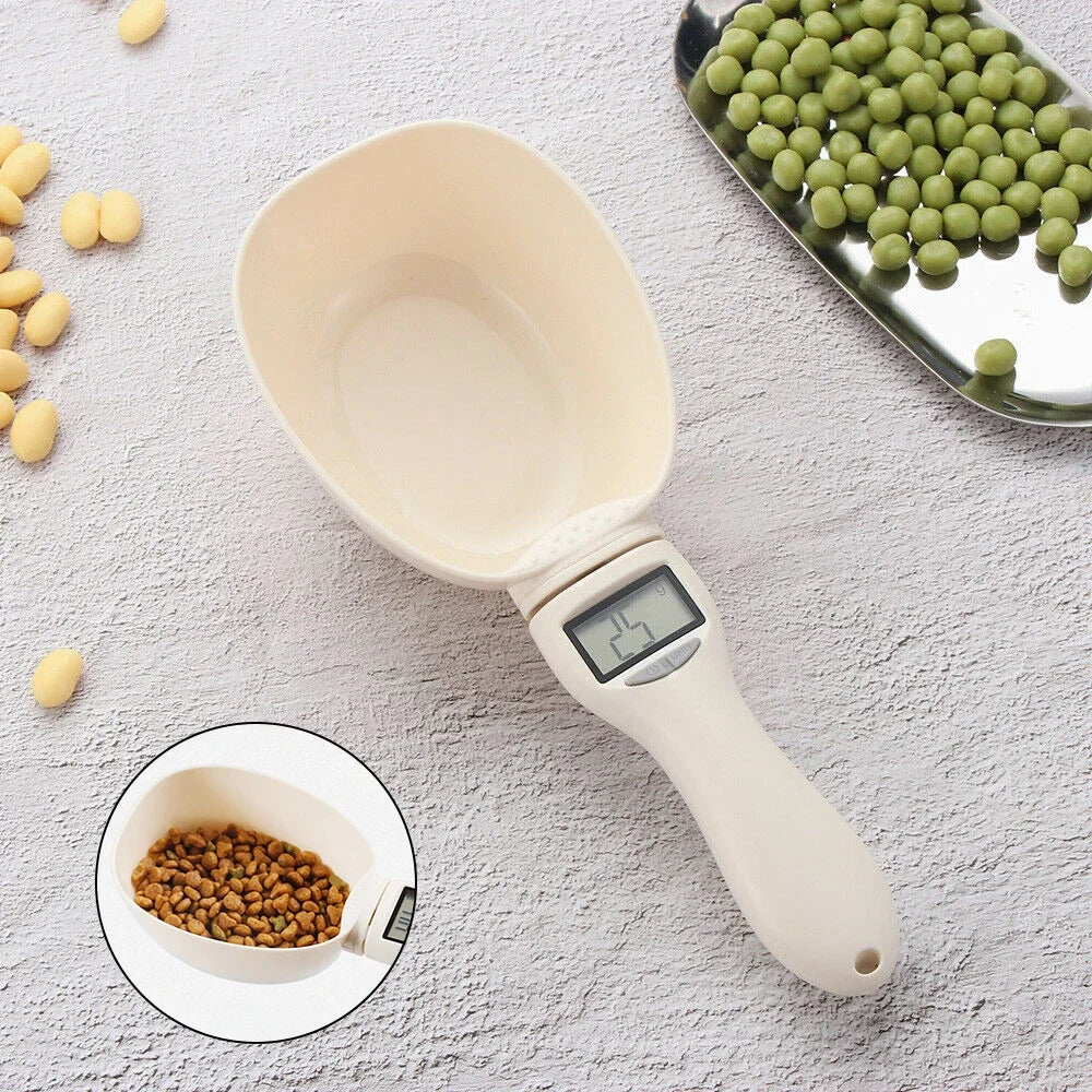 Electronic Pet Food Measuring Scoop - Digital Kitchen Scale with LED Display