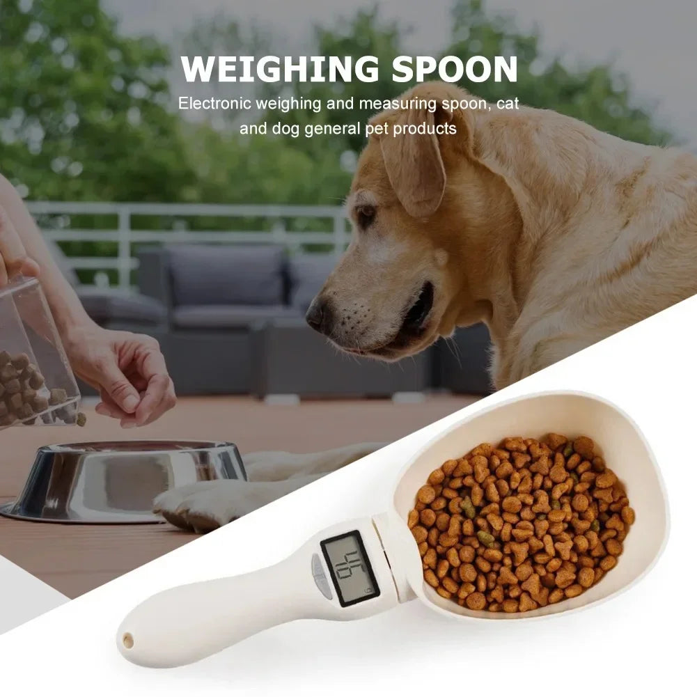 Electronic Pet Food Measuring Scoop - Digital Kitchen Scale with LED Display