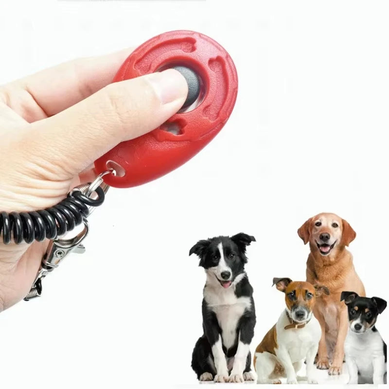 Dog Training Clicker Aid with Adjustable Wrist Strap Key Chain.